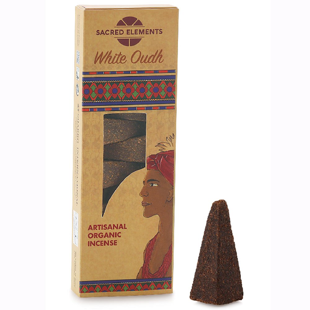 Sacred Elements Artisan Organic Cones WHITE OUDH