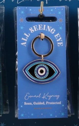 All Seeing Eye Simple Metal Keyring
