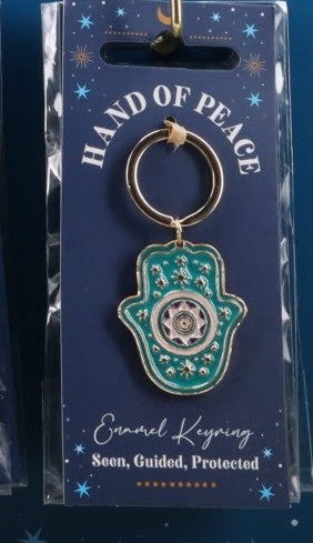 Hamsa healing hands Metal Keyring