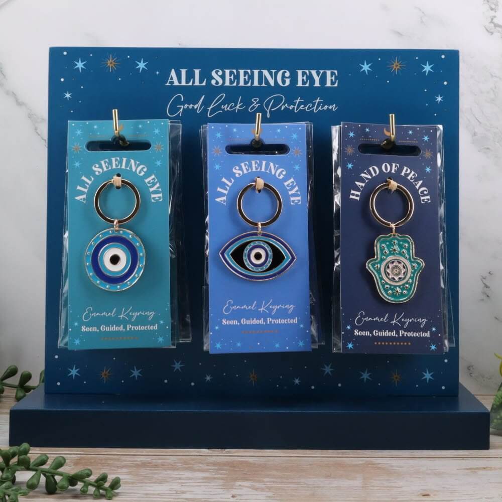 All Seeing Eye Simple Metal Keyring