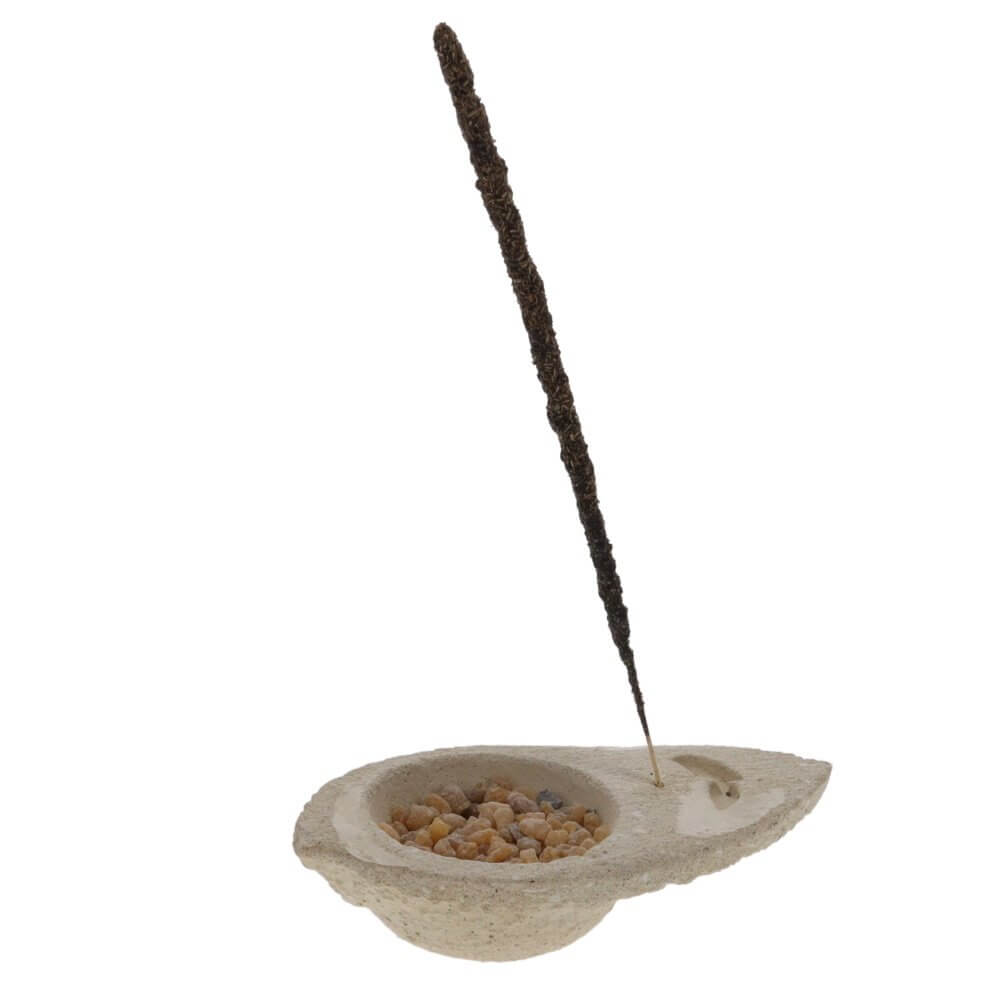 Leaf Cement Incense Burner