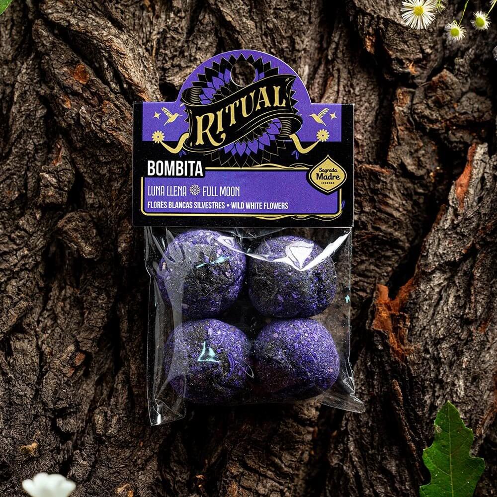 Sagrada Madre RITUAL Smudge Ball Bomb  FULL MOON - Wild White Flowers