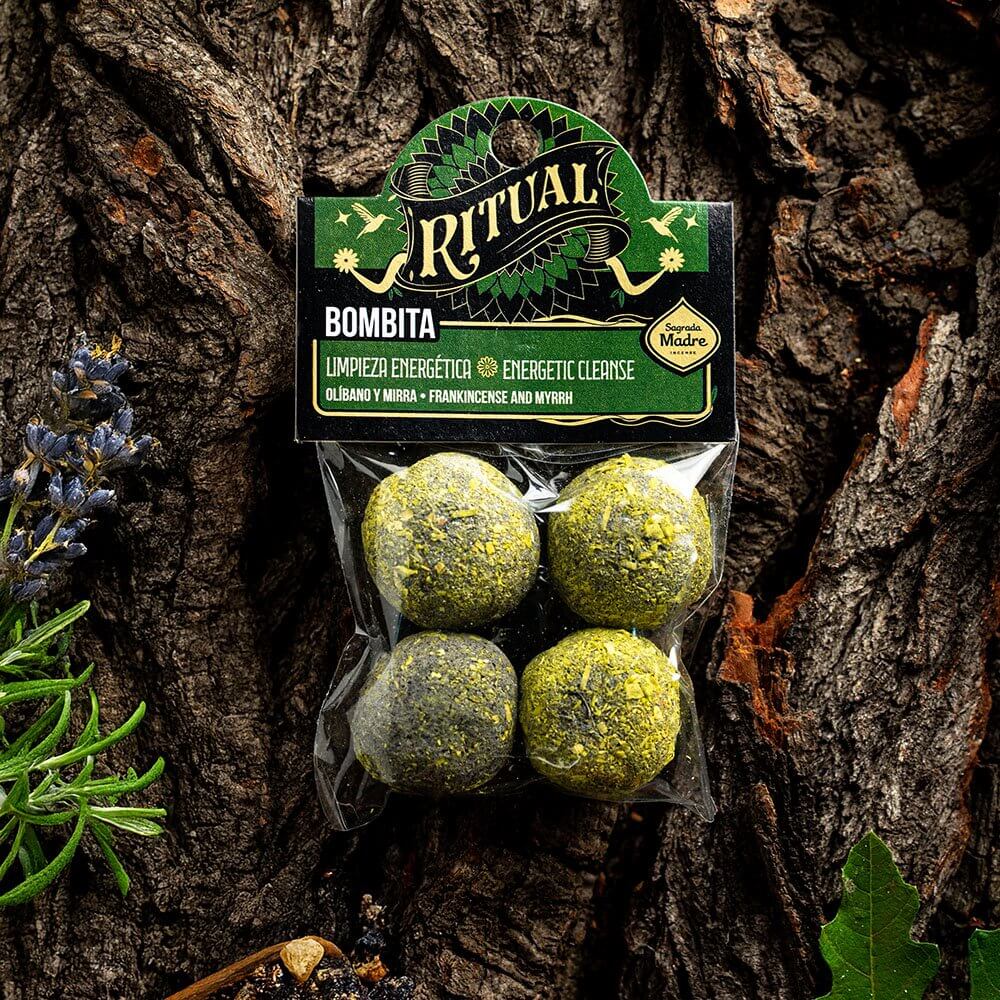 Sagrada Madre RITUAL Smudge Ball Bomb ENERGETIC CLEANSE - Frankincense & Myrrh