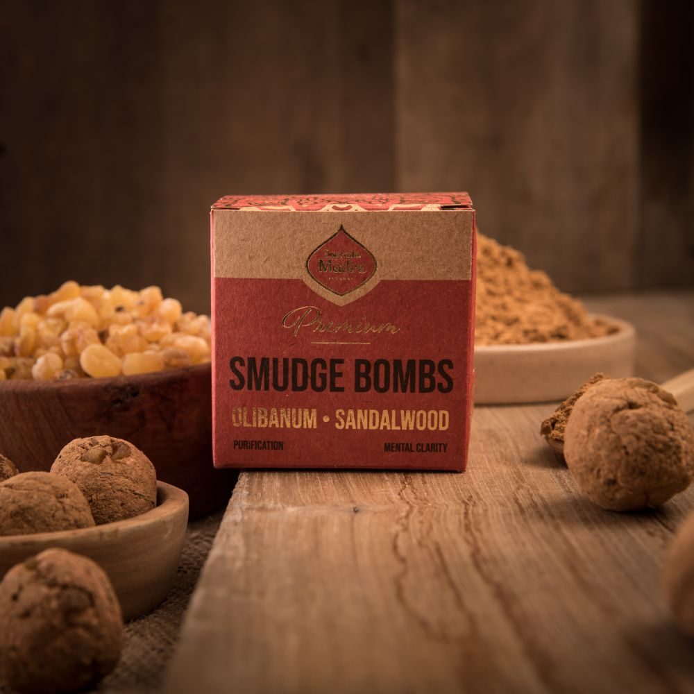 Sagrada Madre Premium Smudge Ball Bomb FRANKINCENSE & SANDALWOOD 8pc