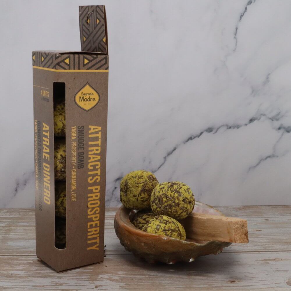 Sagrada Madre Smudge Ball Bomb ATTRACT PROSPERITY 4pc