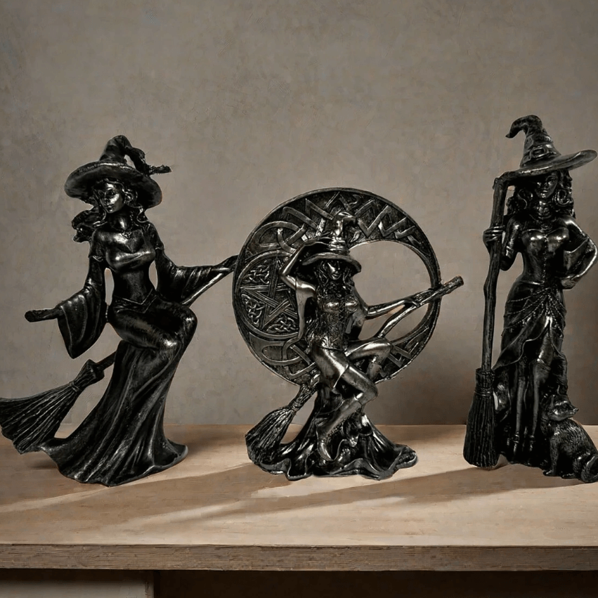 Magical Witch Statue Figurine 18cm
