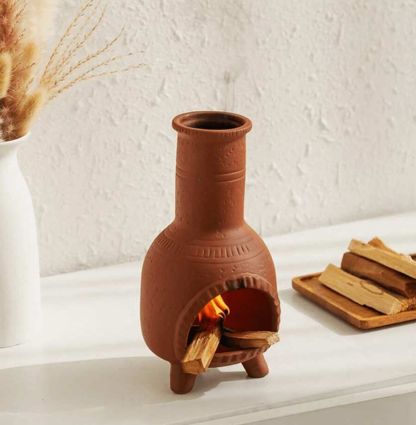 Ceramic Palo Santo Smudge Holder chimney