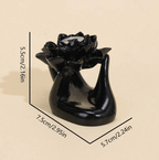 Lotus Mini Ceramic Backflow Incense Cone Holder
