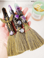 Broom Crystal Altar Wand