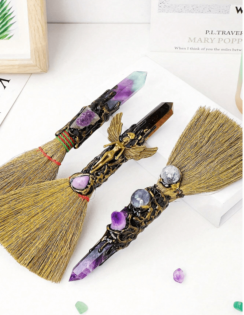 Broom Crystal Altar Wand