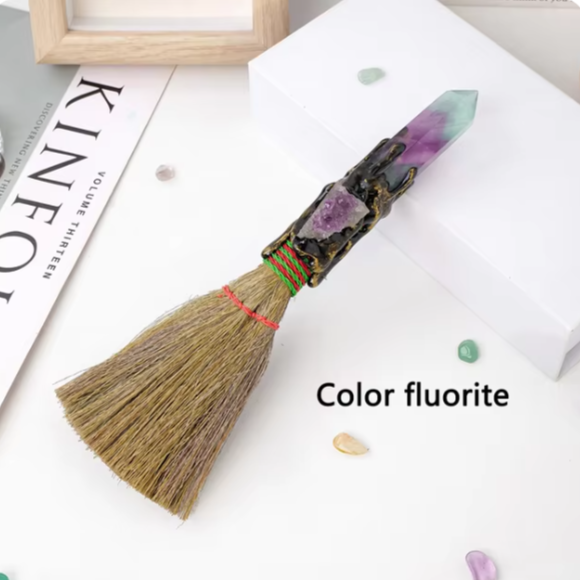Broom Crystal Altar Wand