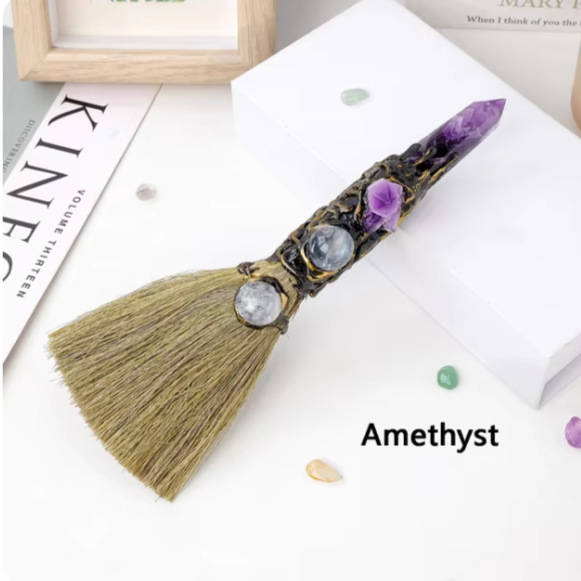Broom Crystal Altar Wand