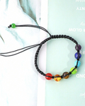 Gemstone Chakra Lava Stone Bracelet