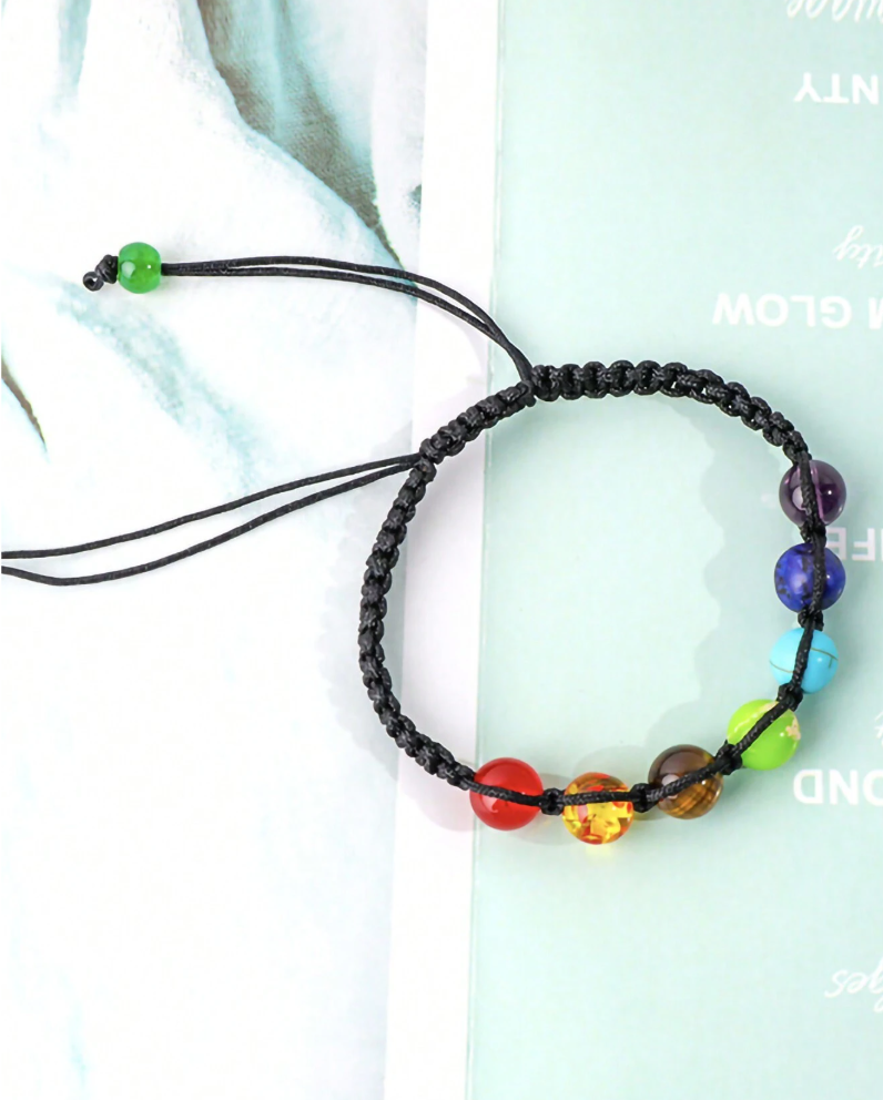Gemstone Chakra Lava Stone Bracelet