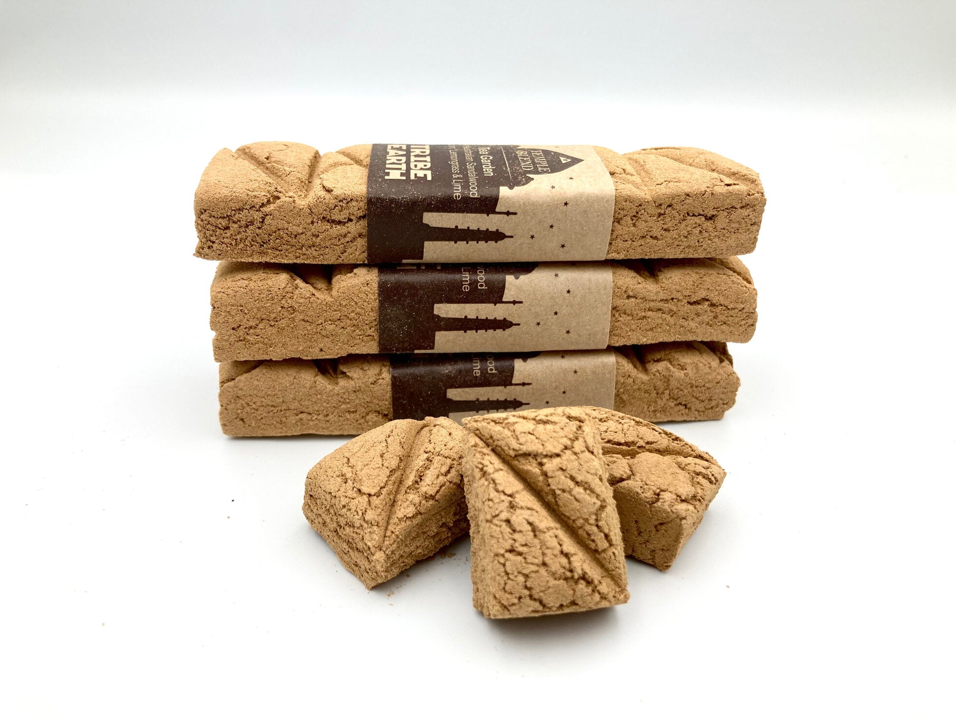 Tribe Earth TEA GARDEN TEMPLE Sandalwood, Benzoin, Lime, Lemongrass Incense Planks