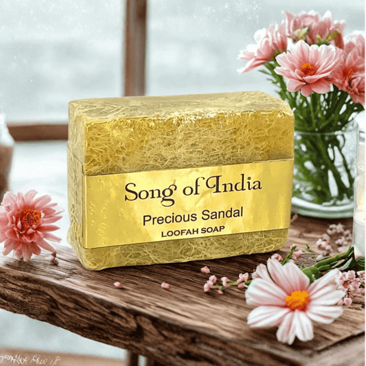 Song of India Loofah Soap PRECIOUS SANDAL 125g