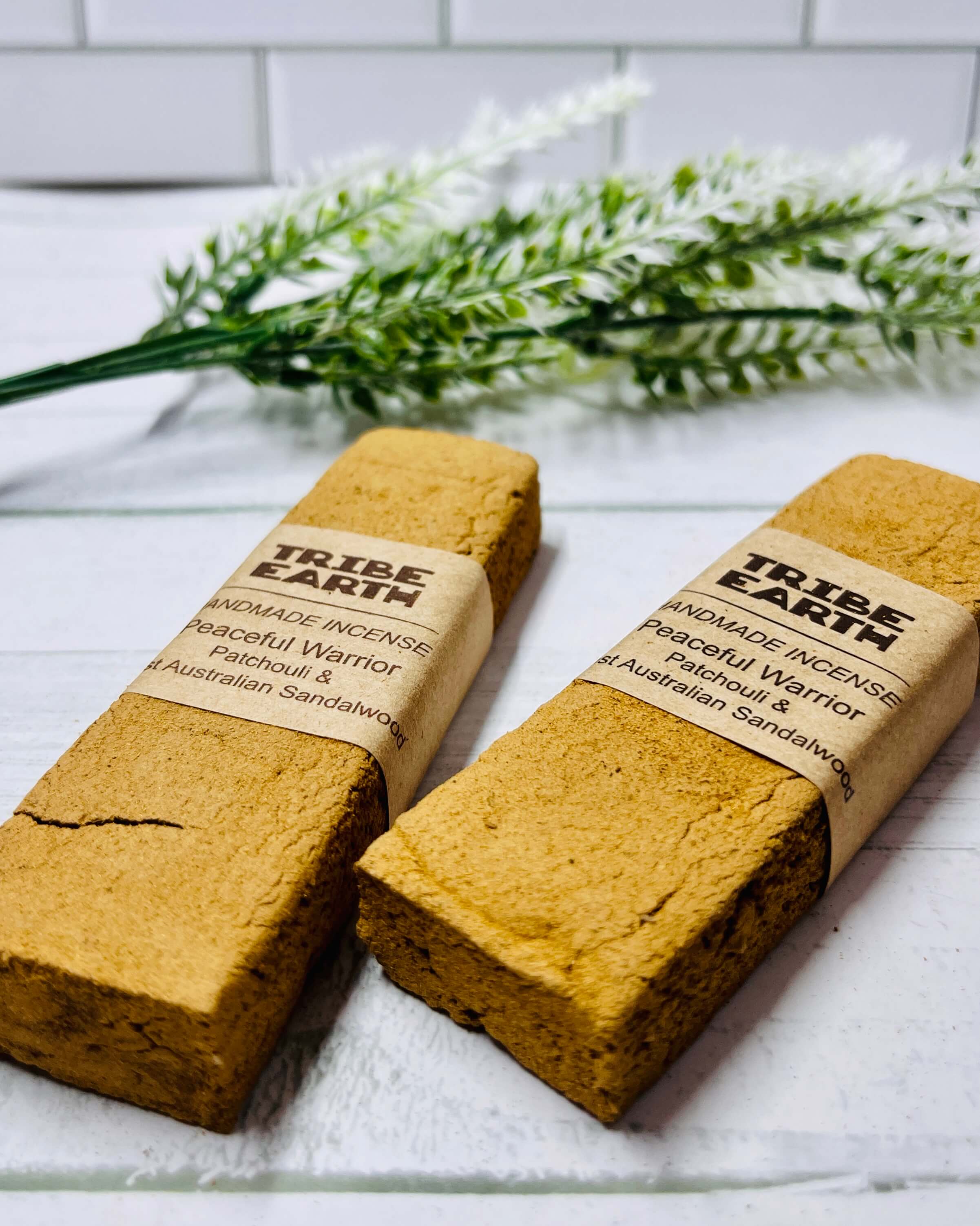 Tribe Earth PEACEFUL WARRIOR Sandalwood & Patchouli Incense Plank