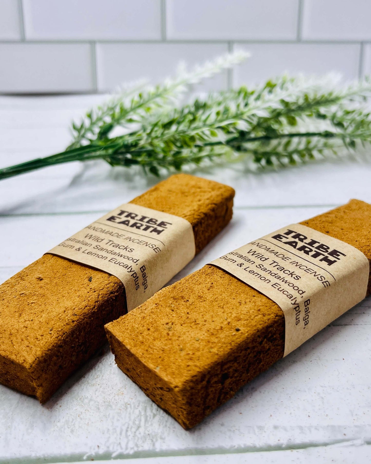 Tribe Earth WILD TRACKS Sandalwood, Balga, Marri Gum & Lemon Eucalyptus Incense Plank