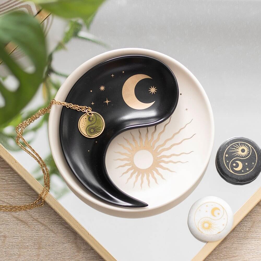 Ying Yang Stacking Ceramic Trinket Dish