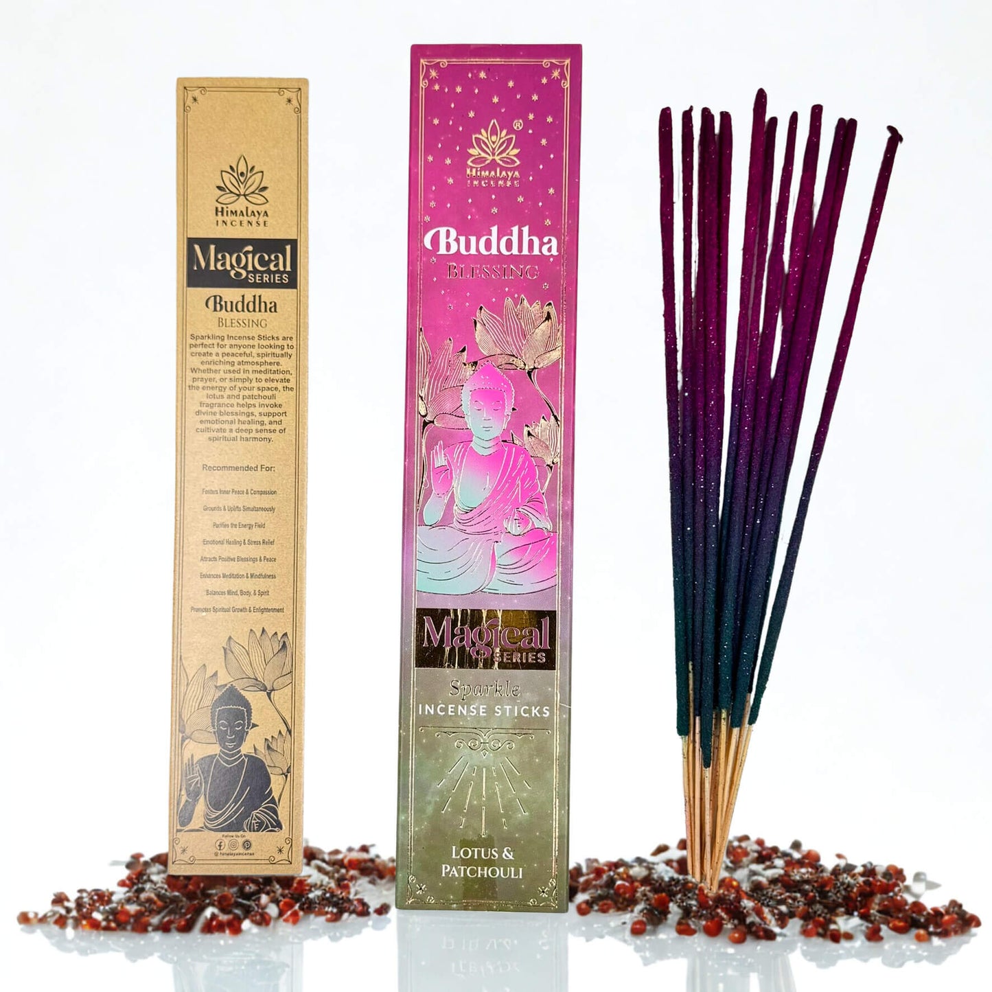 Himalayan Magical Series BUDDHA BLESSING sparkle incense Lotus & Patchouli