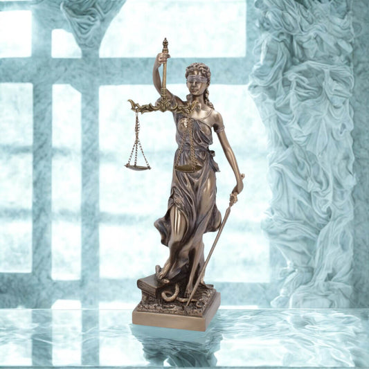 La Justicia The Goddess Of Divine Justice Bronzed Figurine 33cm