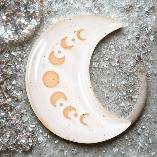 Moon Phase Crescent Ceramic Trinket Tray