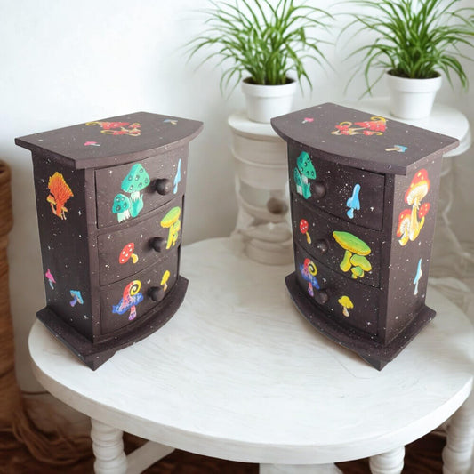 Mushroom Painted 3 Drawer Chest Large