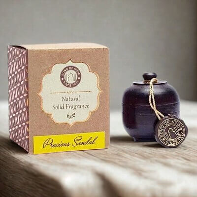 Song Of India Natural Solid Perfume PRECIOUS SANDAL 6g