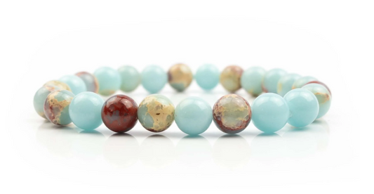 Crystal Bead Bracelet AMAZONITE 8mm Small