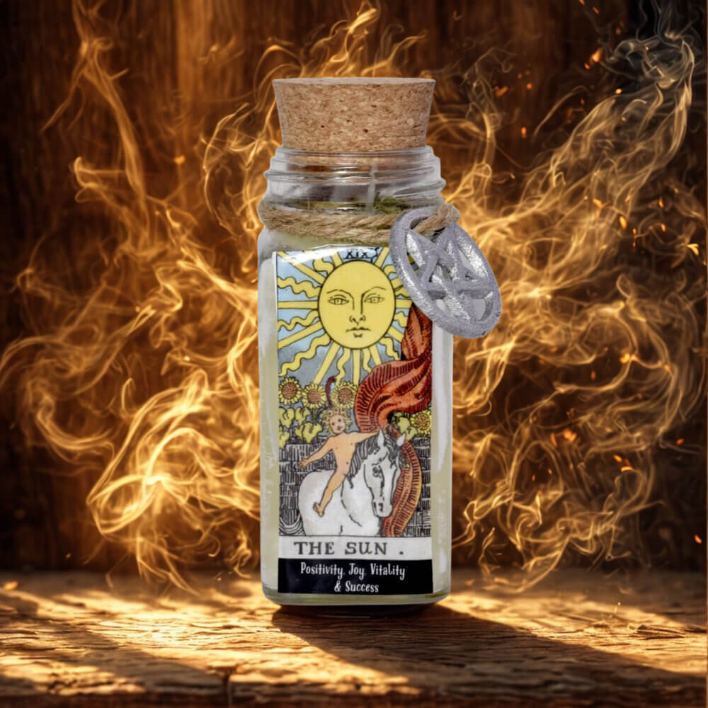 Crystal & Herb TAROT Candle THE SUN