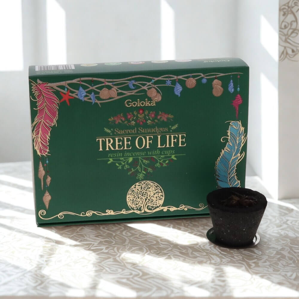 Goloka Resin Smudge Cups TREE OF LIFE