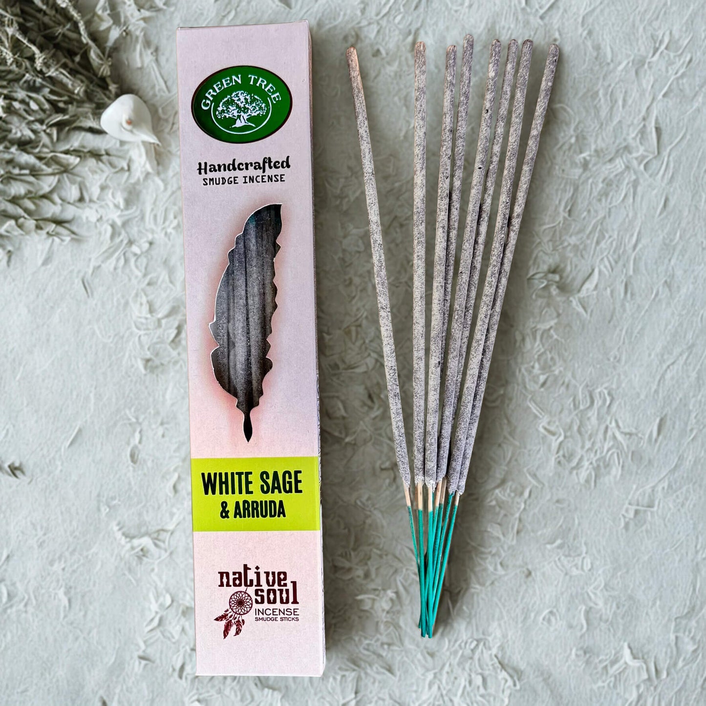 Native Soul Incense Smudge Sticks WHITE SAGE & ARRUDA