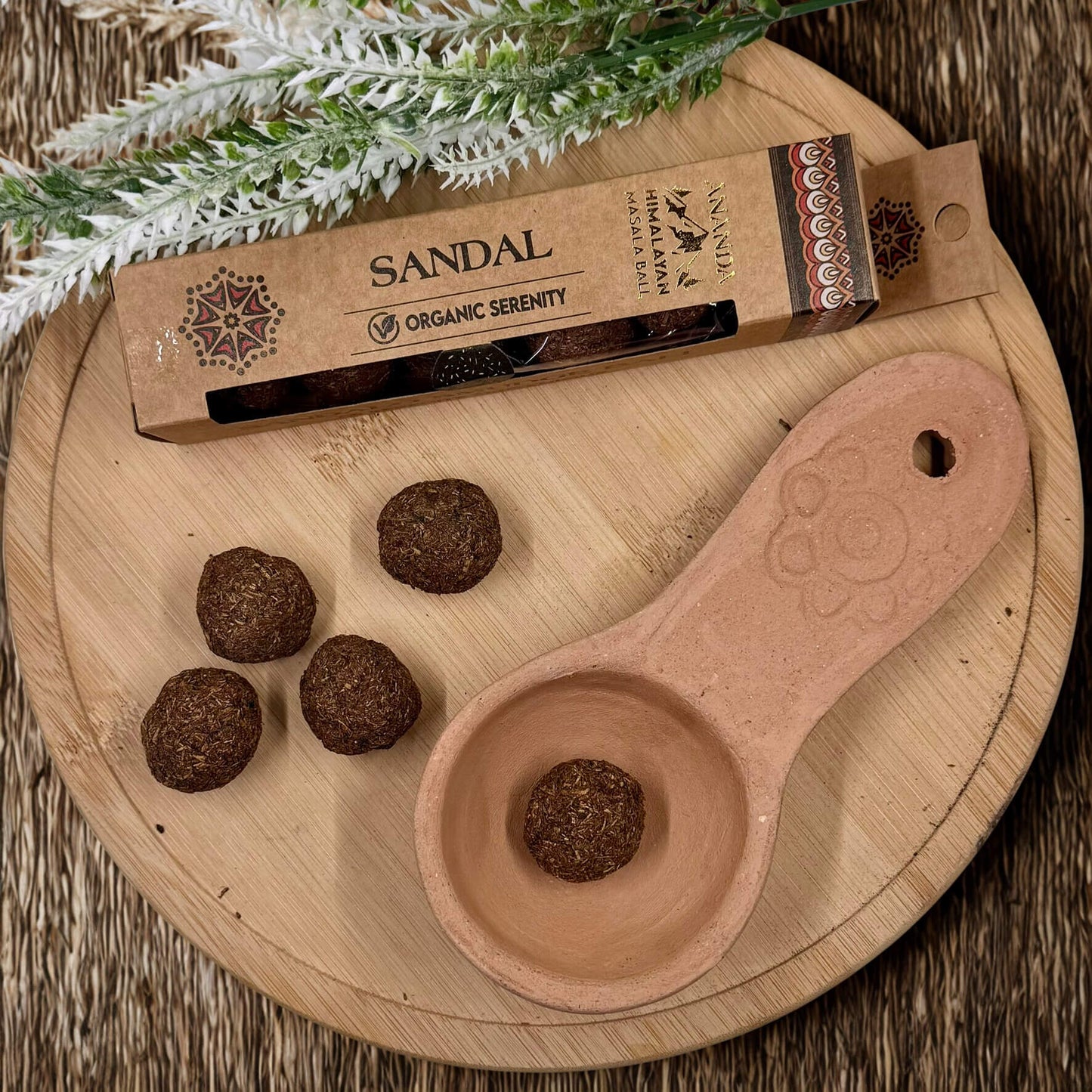 Ananda Himalayan Masala Smudge Ball Bomb SANDAL