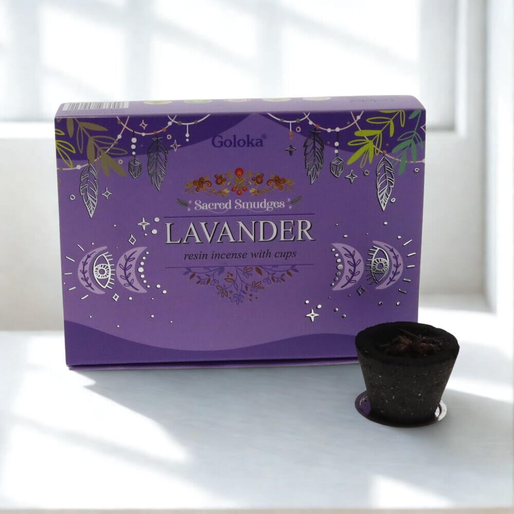 Goloka Resin Smudge Cups LAVENDER