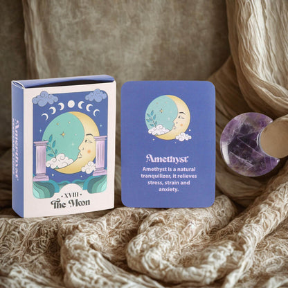 Celestial Dreams Amethyst Crystal Moon Keepsake Stone In A Box