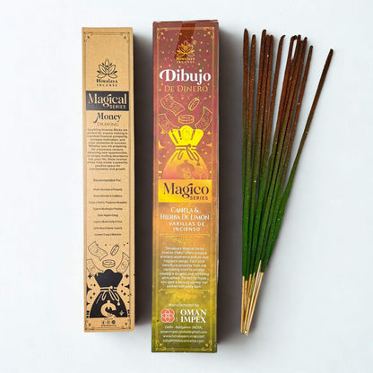Himalayan Magical Series MONEY DRAWING sparkle incense Cinnamon & Lemongrass