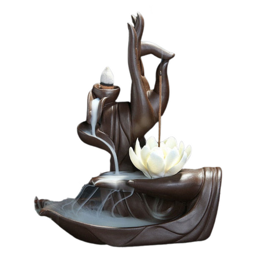 Akkash Mudra Ceramic Backflow Incense Cone Fountain