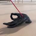 Incense Holder Black Resin Hand