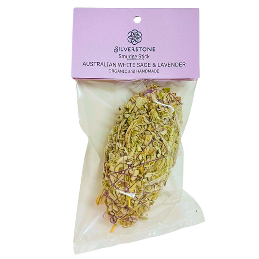 Silverstone Organic Smudge Stick AUSTRALIAN WHITE SAGE & LAVENDER