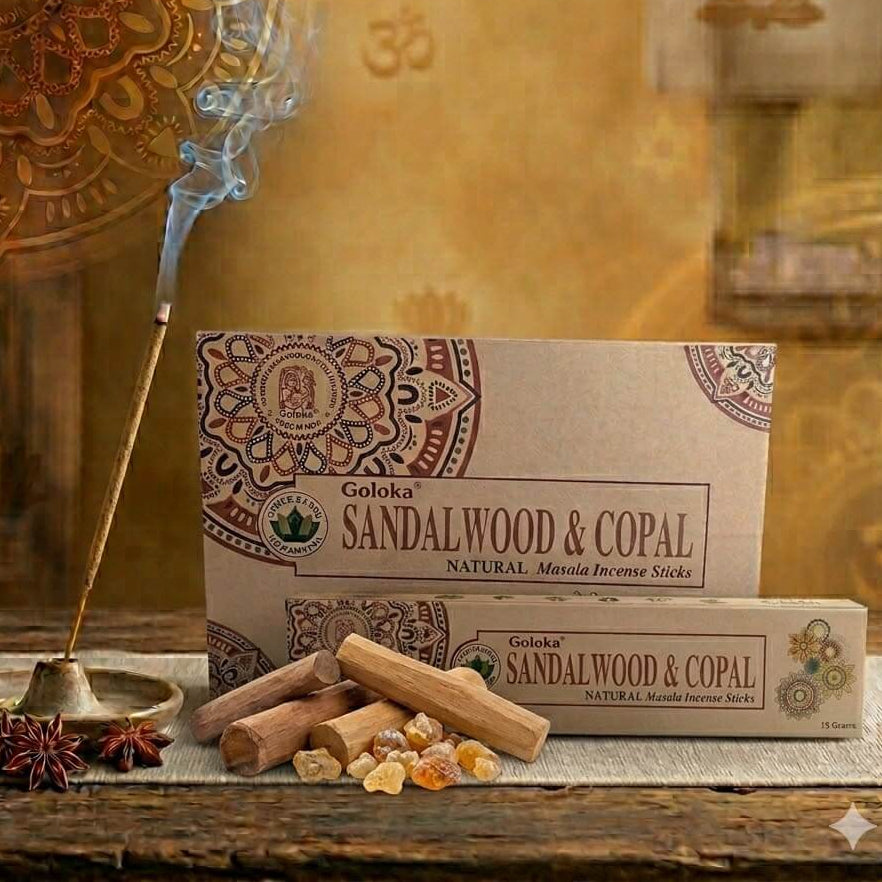 Goloka Natural SANDALWOOD & COPAL Incense