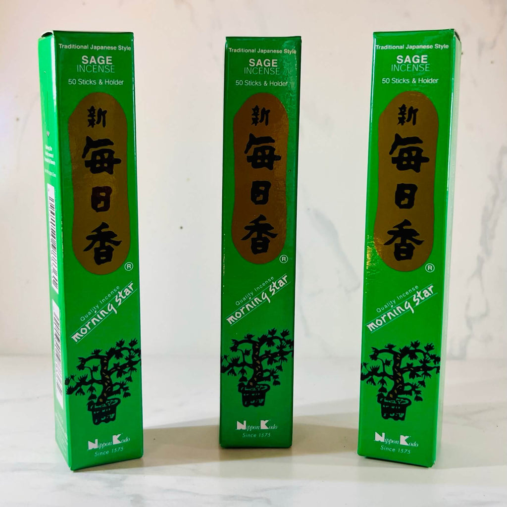 Morning Star WHITE SAGE Japanese Incense 50 stick