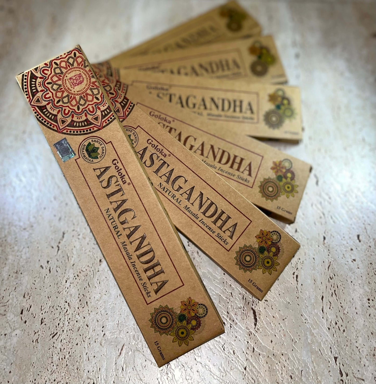 goloka organic incense sticks india astagandha australian hand-made hand made rolled hand-rolled organic-incense packet 15g