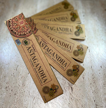 goloka organic incense sticks india astagandha australian hand-made hand made rolled hand-rolled organic-incense packet 15g