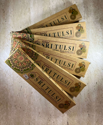 Goloka Organic Sri Tulsi (Holy Basil) incense