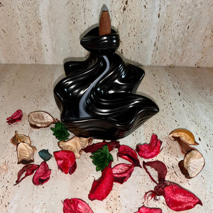 Backflow incense cone waterfall Fountain Ceramic small (D)