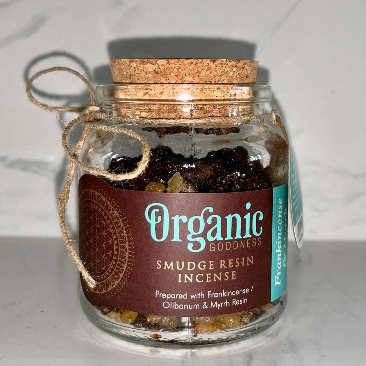 Organic Goodness Smudge Resin FRANKINCENSE MYRRH 80g Jar