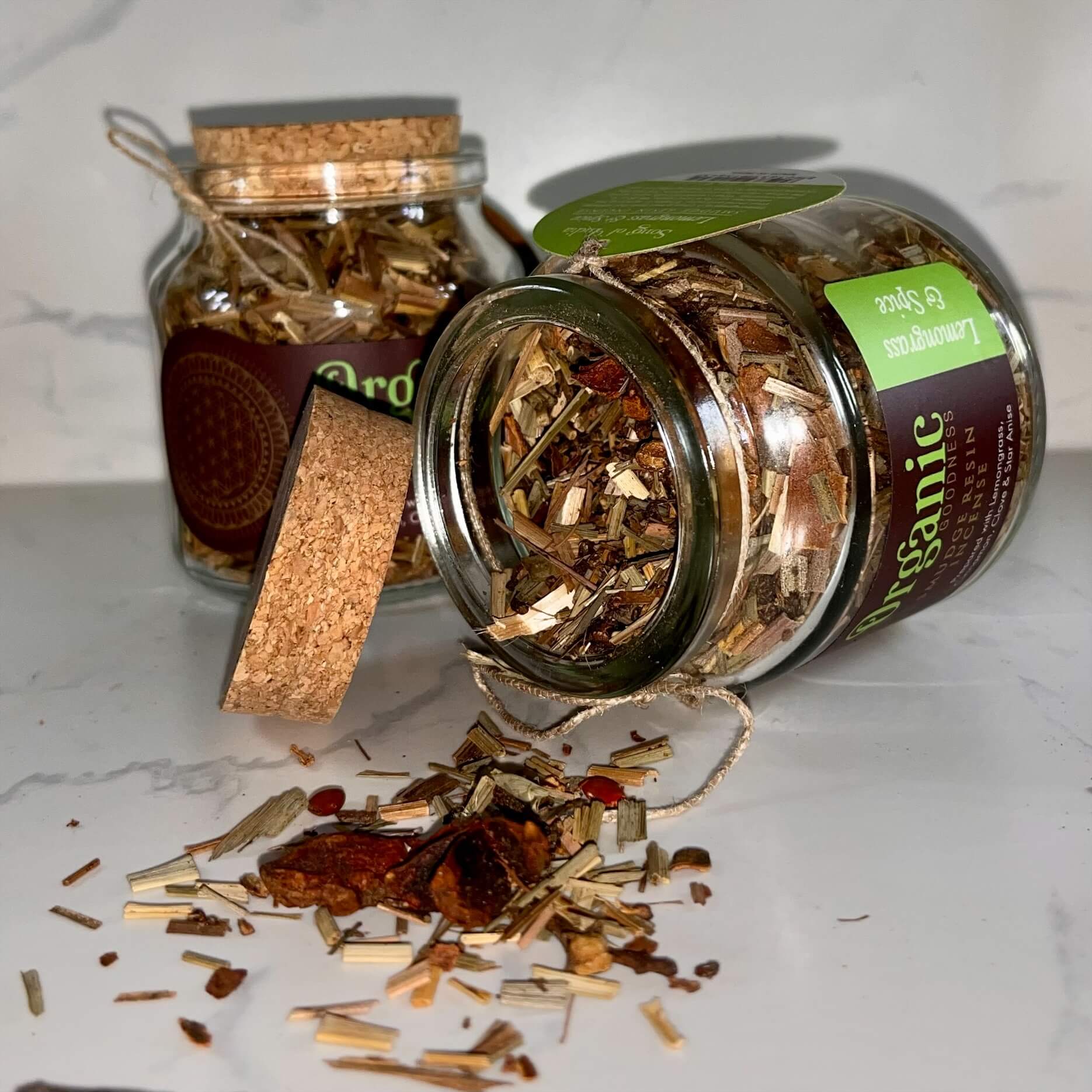 Organic Goodness Smudge Resin LEMONGRASS SPICE 80g Jar