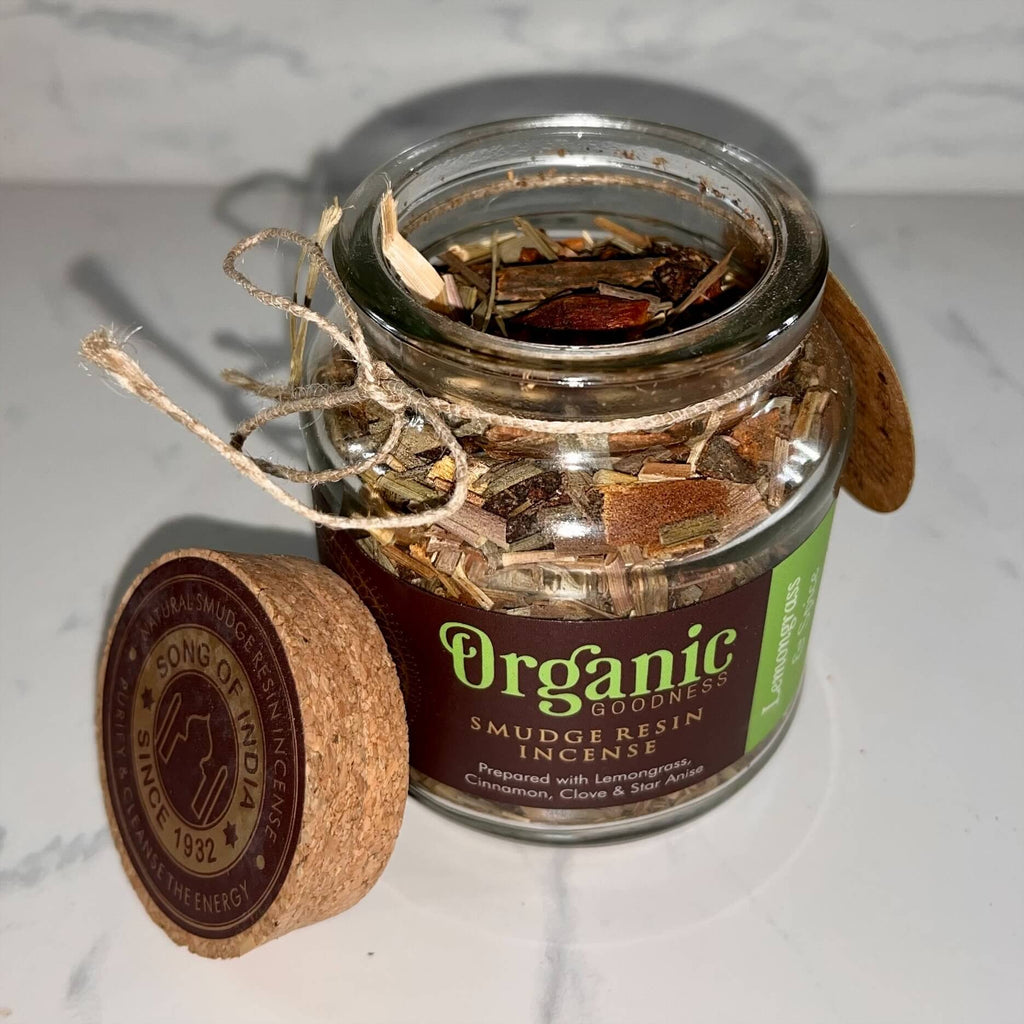 Organic Goodness Smudge Resin LEMONGRASS SPICE 80g Jar