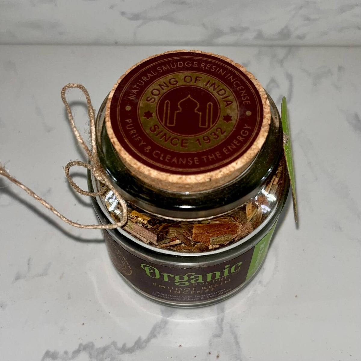Organic Goodness Smudge Resin LEMONGRASS SPICE 80g Jar