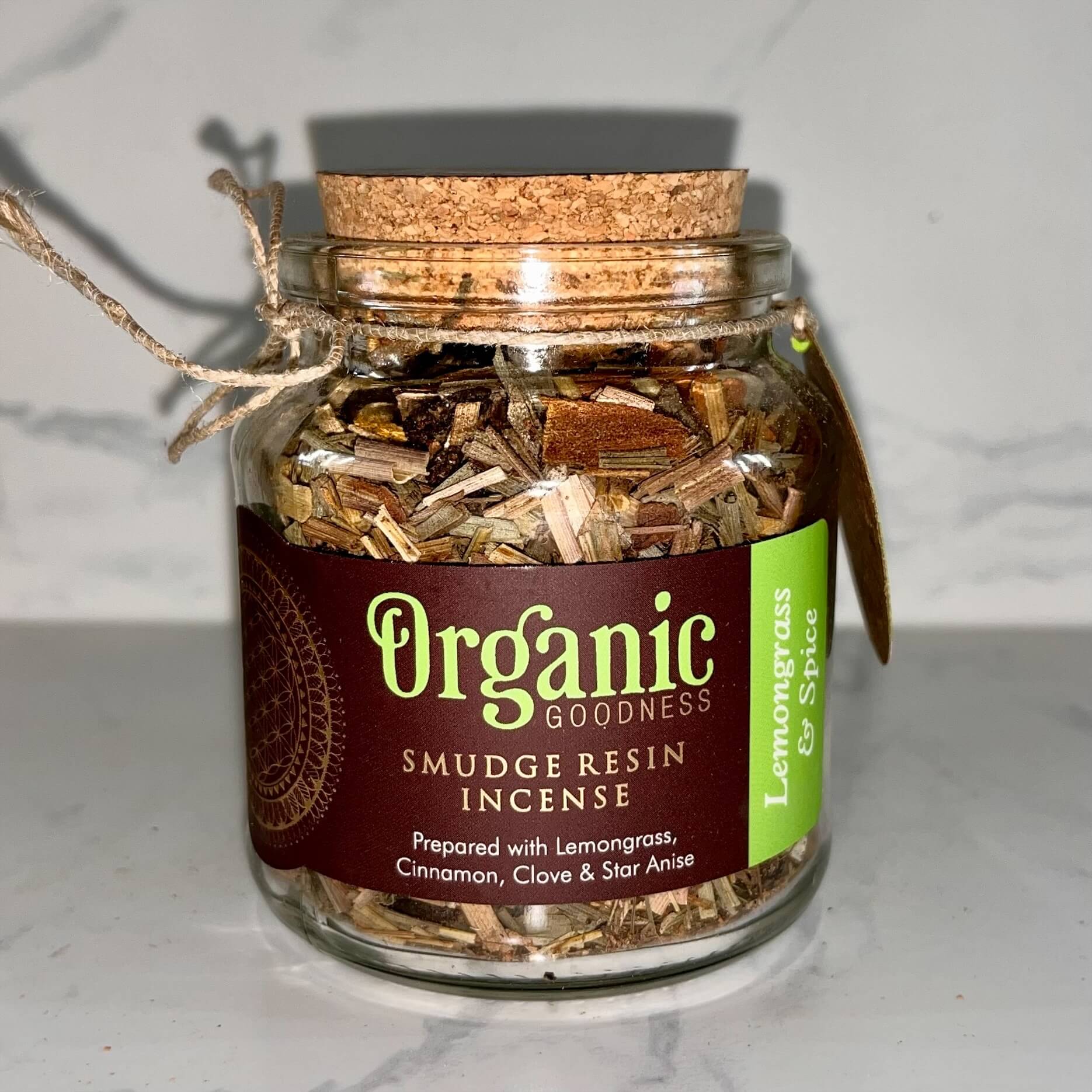 Organic Goodness Smudge Resin LEMONGRASS SPICE 80g Jar